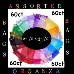 Organza Bag Set 60ct  (2-1/2 x 3-1/2”) 🌳🆕🌳